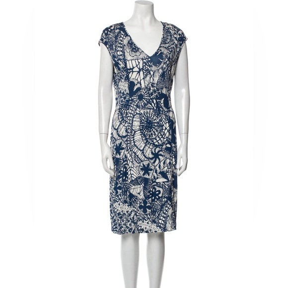 Tory Burch Blue Baltic Sea Dream Catcher Dress - Picture 1 of 11